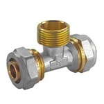 Тройник JIF  20x 3/4 нар х20 для металопластиковых труб 20-2.0 мм- фото2