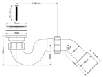 Сифон для душевого поддона McALPINE MRS1  трубный P/S-образный (1 1/2х40мм)- фото2