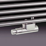 Дизайн-набор узел подключения (бинокль) угловой, термостатическая головка, кожух (цвет сатин-сталь), ниппеля  OVENTROP Anschluss-Set art.-nr. 1184384 MULTIBLOCK T/UNI SH- фото3