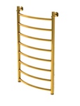 Полотенцесушитель змеевик лесенка Gloss&Reiter Raduga Gold 50x80 (1").Д8 Стальпродукт с нижним подключением, 8 ребр в форме дуги Гарантия 3 года!