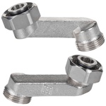 Узел нижнего подключения стального радиатора (бинокль) перекрестный тип HERZ 1300434  Х-образный - фото3