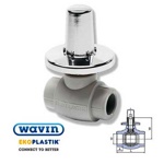 Кран шаровый wavin-ekoplastik для пропилена под штукатурку Д20  ВЕНТИЛЬНЫЙ- фото2