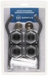 Набор крючков и пробок для алюминиевых радиаторов ARMATURA графит, 1