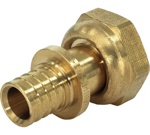 Муфта соединительная с накидной гайкой и прокладкой из латуни WESER PEX 16х1/2 вн для труб PE-X  - фото