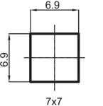 Кран-букса  1/2 RUBINETTA 664028 керамика  квадрат- фото2